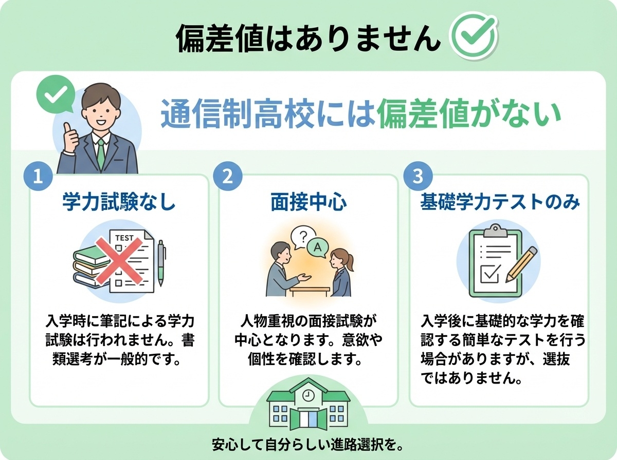 大智学園高等学校には偏差値がない（通信制高校の入試の特徴）