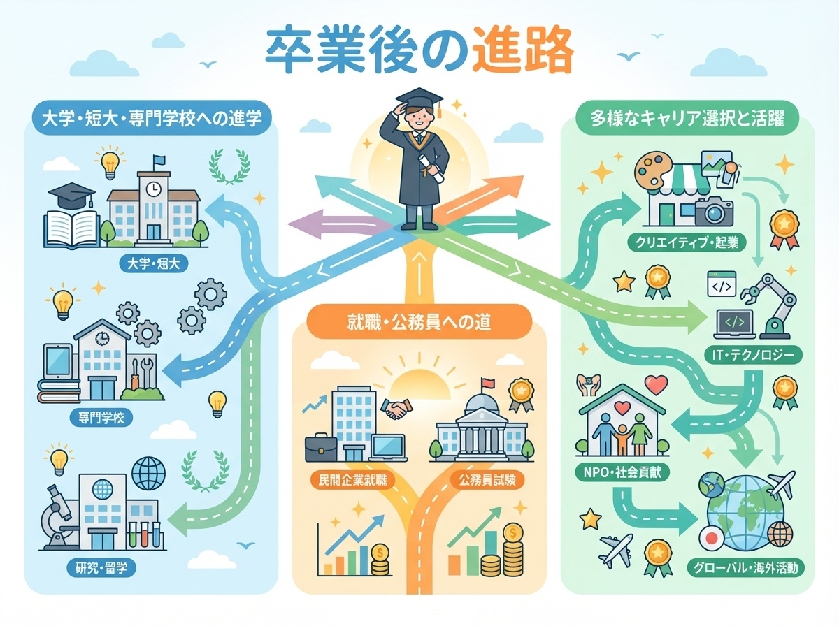 卒業後の進路をあらわした画像