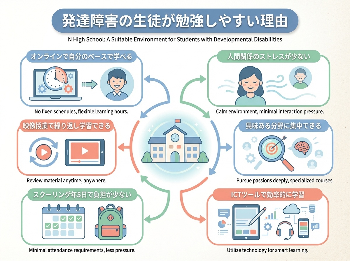 達障害の生徒がN高等学校で勉強しやすい理由