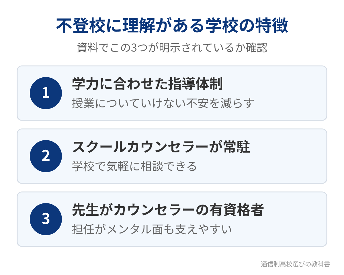 不登校に理解がある通信制高校の3つの特徴
